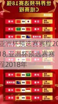 亚洲杯预选赛赛程2018,亚洲杯预选赛赛程2018年