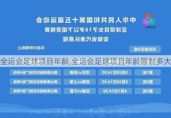 全运会足球项目年龄,全运会足球项目年龄限制多大