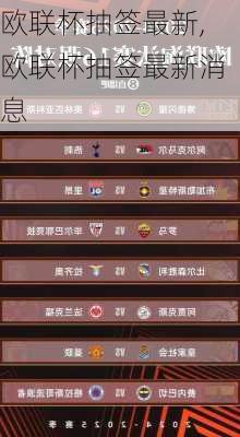 欧联杯抽签最新,欧联杯抽签最新消息