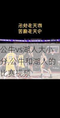 公牛vs湖人大小分,公牛和湖人的比赛视频
