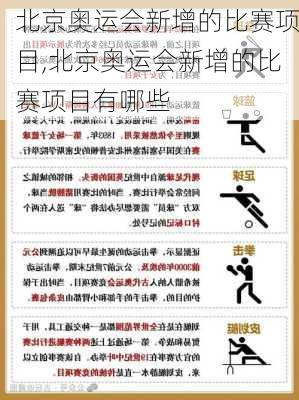 北京奥运会新增的比赛项目,北京奥运会新增的比赛项目有哪些