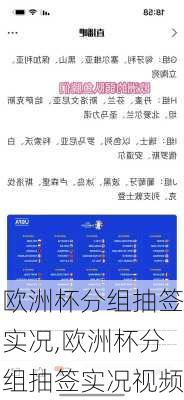 欧洲杯分组抽签实况,欧洲杯分组抽签实况视频