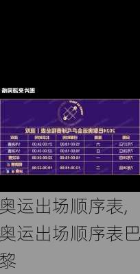 奥运出场顺序表,奥运出场顺序表巴黎