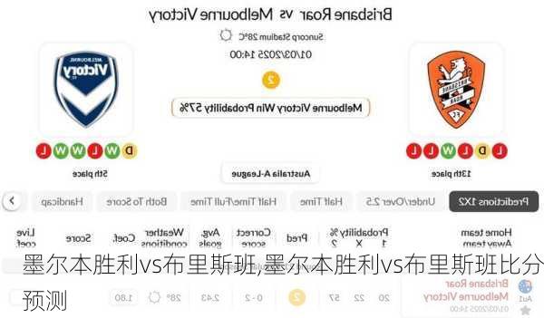 墨尔本胜利vs布里斯班,墨尔本胜利vs布里斯班比分预测