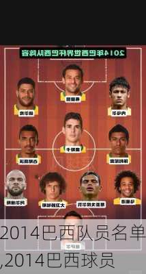 2014巴西队员名单,2014巴西球员