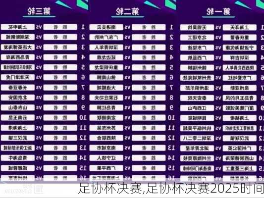 足协杯决赛,足协杯决赛2025时间