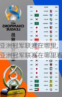 亚洲冠军联赛在哪里,亚洲冠军联赛在哪里看