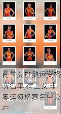 荷兰女排奥运资格赛名单,荷兰女排奥运资格赛名单公布