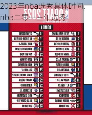 2023年nba选秀具体时间,nba二零一三年选秀