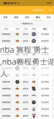 nba 赛程 勇士,nba赛程勇士湖人