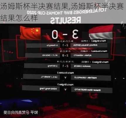 汤姆斯杯半决赛结果,汤姆斯杯半决赛结果怎么样