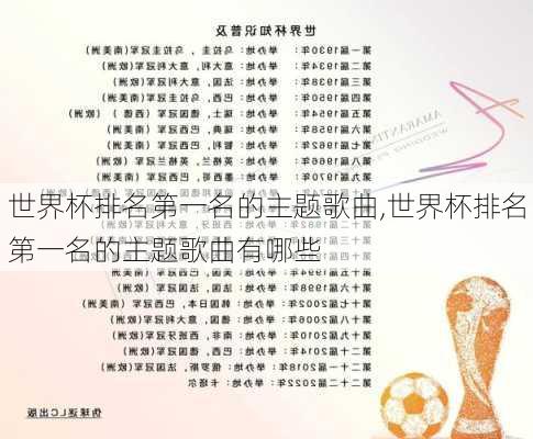 世界杯排名第一名的主题歌曲,世界杯排名第一名的主题歌曲有哪些