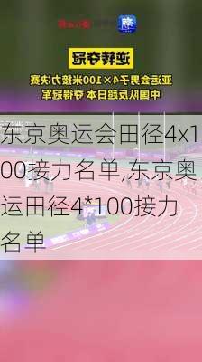 东京奥运会田径4x100接力名单,东京奥运田径4*100接力名单