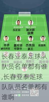 长春亚泰足球队队员名单都有谁,长春亚泰足球队队员名单都有谁啊