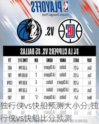 独行侠vs快船预测大小分,独行侠vs快船比分预测