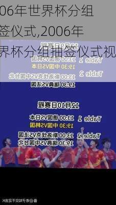 2006年世界杯分组抽签仪式,2006年世界杯分组抽签仪式视频
