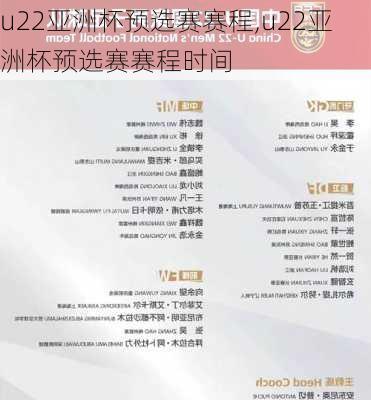 u22亚洲杯预选赛赛程,u22亚洲杯预选赛赛程时间