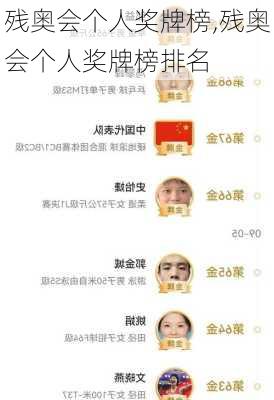 残奥会个人奖牌榜,残奥会个人奖牌榜排名