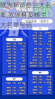 欧洲杯英格兰大名单,欧洲杯英格兰大名单号码