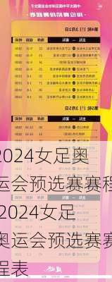 2024女足奥运会预选赛赛程,2024女足奥运会预选赛赛程表