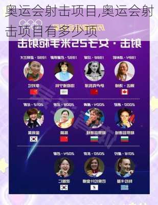 奥运会射击项目,奥运会射击项目有多少项