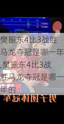 樊振东4比3战胜马龙夺冠是哪一年,樊振东4比3战胜马龙夺冠是哪一年的