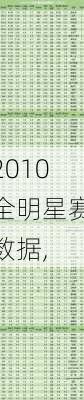 2010全明星赛数据,