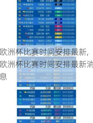 欧洲杯比赛时间安排最新,欧洲杯比赛时间安排最新消息