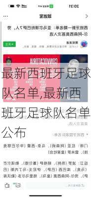 最新西班牙足球队名单,最新西班牙足球队名单公布