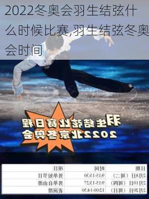 2022冬奥会羽生结弦什么时候比赛,羽生结弦冬奥会时间