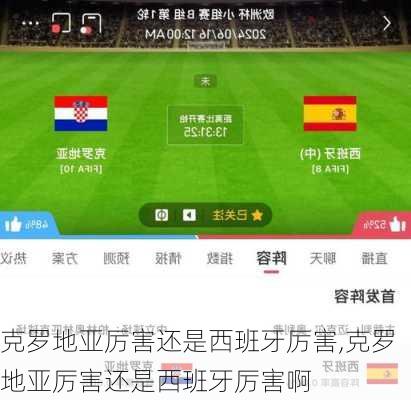 克罗地亚厉害还是西班牙厉害,克罗地亚厉害还是西班牙厉害啊