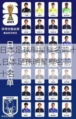 日本足球明星排名前十,日本足球明星排名前十名