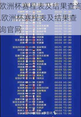 欧洲杯赛程表及结果查询,欧洲杯赛程表及结果查询官网
