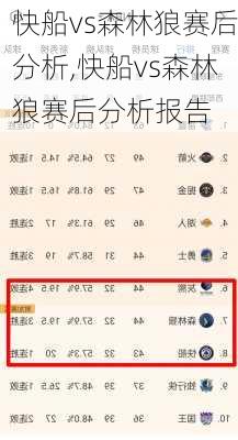 快船vs森林狼赛后分析,快船vs森林狼赛后分析报告