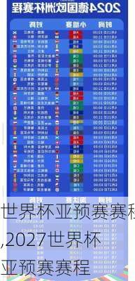 世界杯亚预赛赛程,2027世界杯亚预赛赛程
