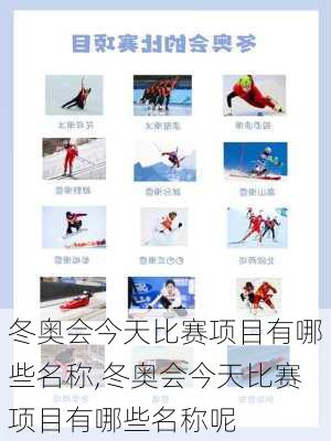 冬奥会今天比赛项目有哪些名称,冬奥会今天比赛项目有哪些名称呢