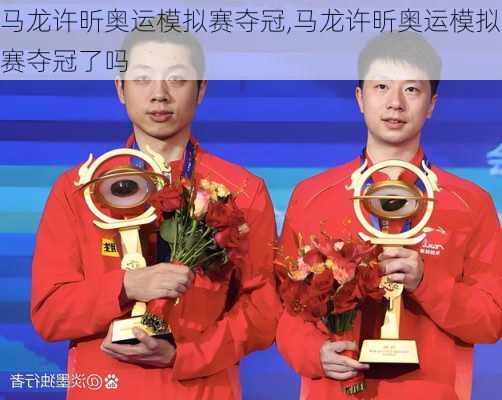 马龙许昕奥运模拟赛夺冠,马龙许昕奥运模拟赛夺冠了吗