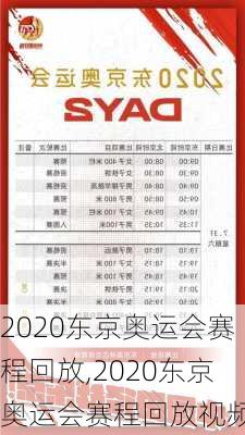 2020东京奥运会赛程回放,2020东京奥运会赛程回放视频