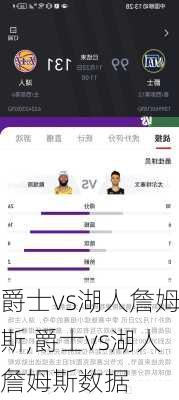 爵士vs湖人詹姆斯,爵士vs湖人詹姆斯数据