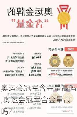 奥运会冠军含金量高吗,奥运会冠军含金量高吗?