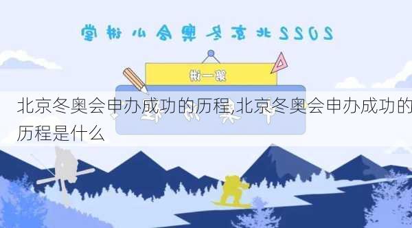 北京冬奥会申办成功的历程,北京冬奥会申办成功的历程是什么