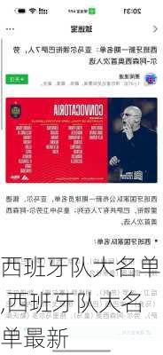 西班牙队大名单,西班牙队大名单最新