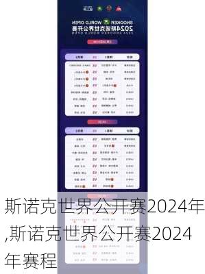 斯诺克世界公开赛2024年,斯诺克世界公开赛2024年赛程