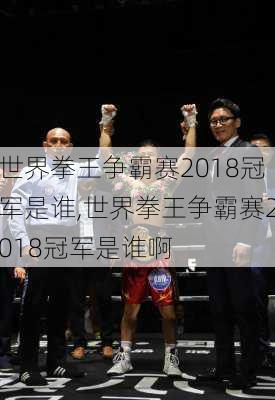 世界拳王争霸赛2018冠军是谁,世界拳王争霸赛2018冠军是谁啊