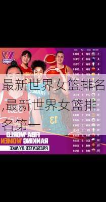 最新世界女篮排名,最新世界女篮排名第一