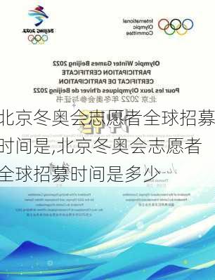 北京冬奥会志愿者全球招募时间是,北京冬奥会志愿者全球招募时间是多少