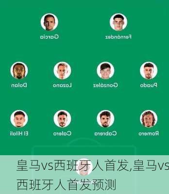 皇马vs西班牙人首发,皇马vs西班牙人首发预测